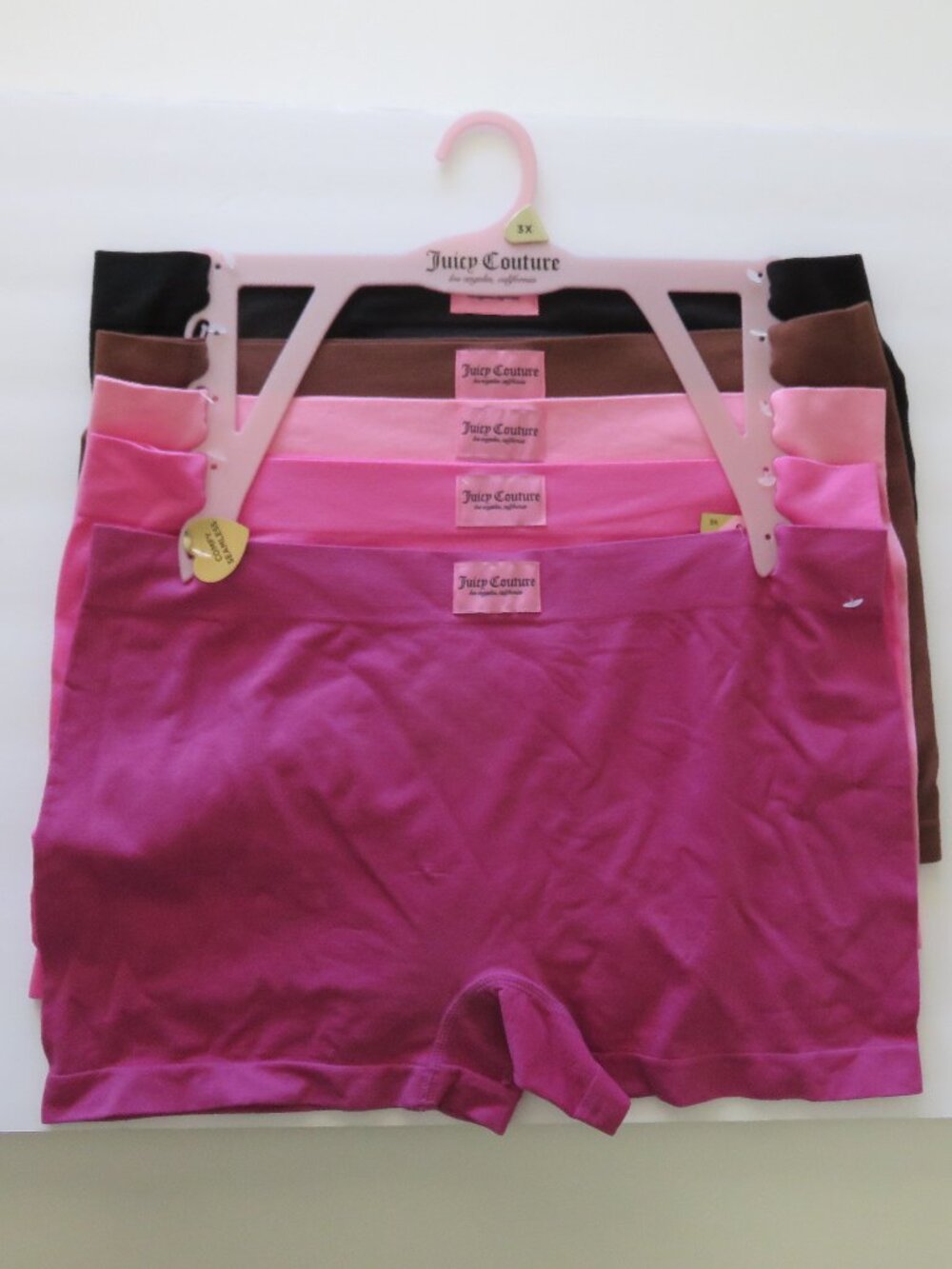 (#143) Juicy Couture Intimates Comfy 5 Pack Boyshort Panties